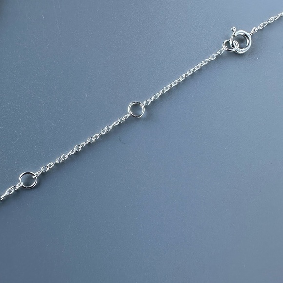 Sterling Silver Lightning Bolt Anklet - Picture 7 of 8